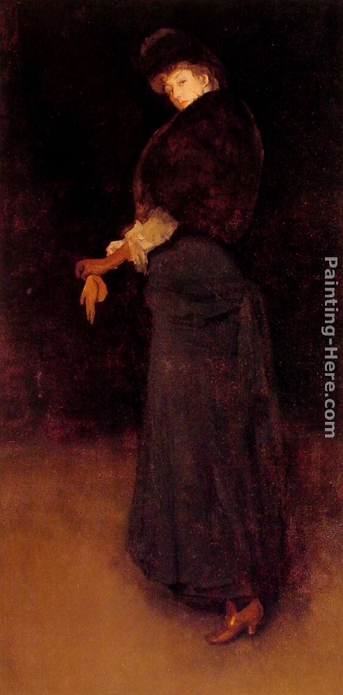 Arrangement in Black The Lady in the Yellow Buskin - Portrait of Lady Archibald Campbell painting - James Abbott McNeill Whistler Arrangement in Black The Lady in the Yellow Buskin - Portrait of Lady Archibald Campbell art painting
